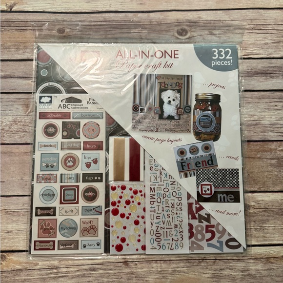 Dog Themed Scrapbook Kit and Stickers - Picture 2 of 4